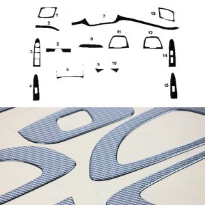 Kia Sportage Dashboard Kit - Omac - 15 Pcs. - Carbon - '11-'16